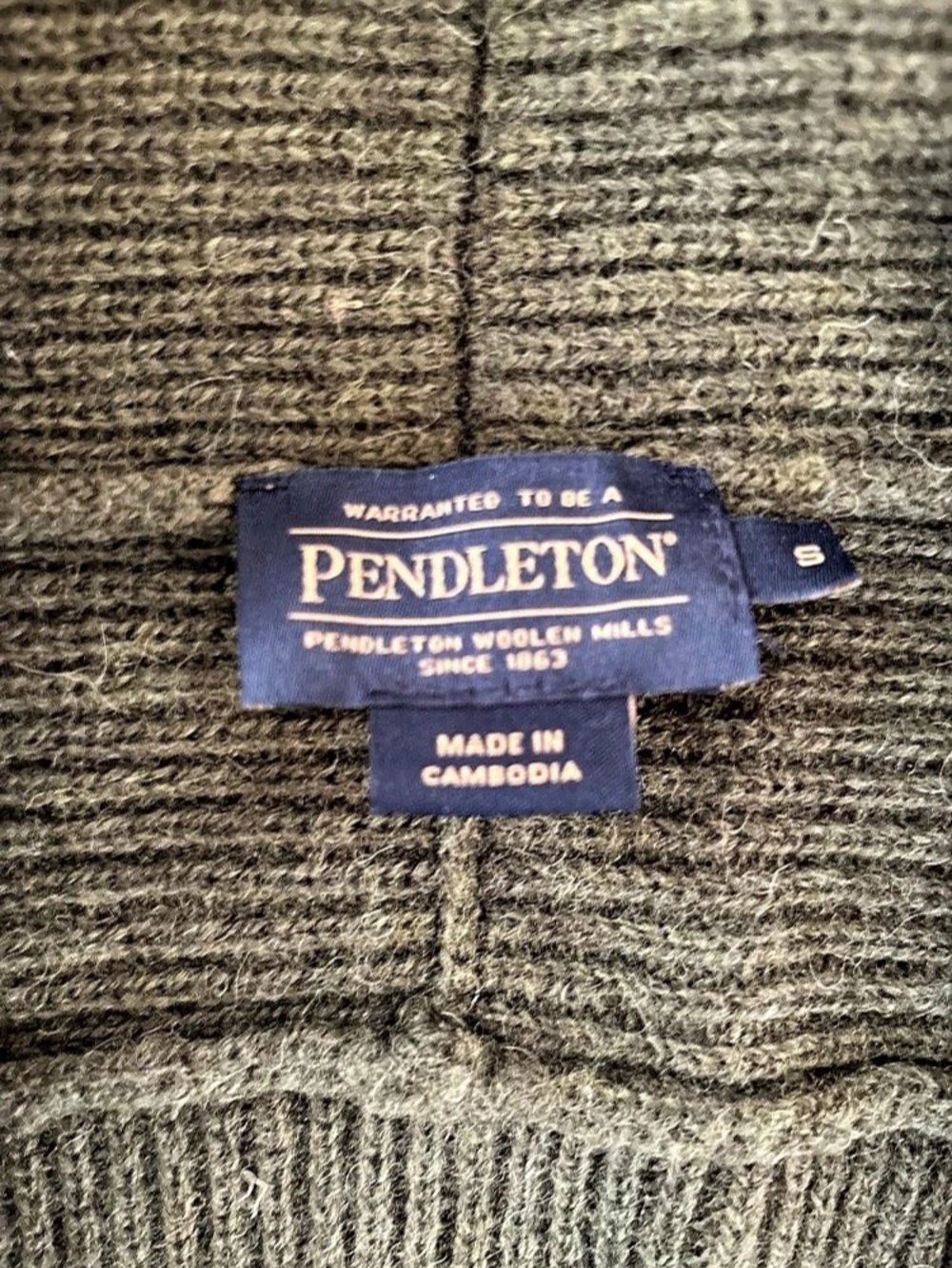 Pendleton Green Button-Front Cardigan Size Small - Picture 2 of 5